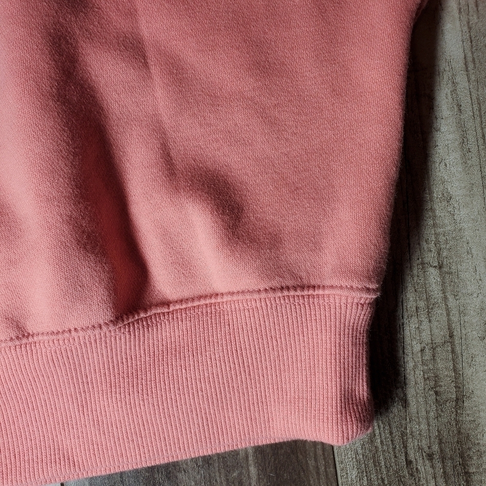 Wild Fable Coral Pink Cropped Drop Shoulder Fleece Pullover Sweatshirt NWOT - Picture 9 of 16